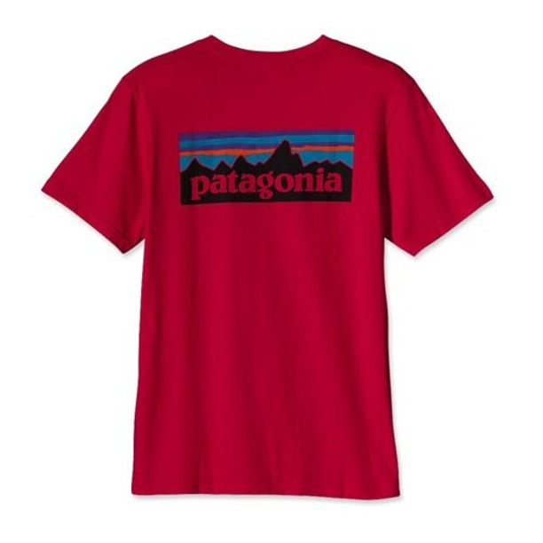 Koszulka Patagonia P-6 Logo T-Shirt Czerwona