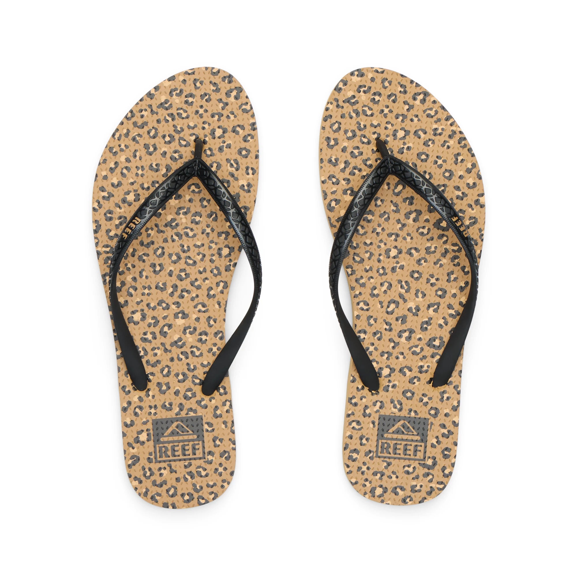 Klapki Damskie REEF Seaside Prints, Leopard/Black
