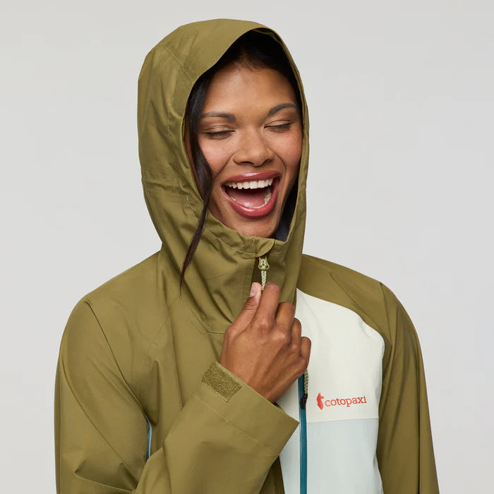 Kurtka Damska Impermeo 3L Hooded Shell Jacket, Moss And Sea Spray