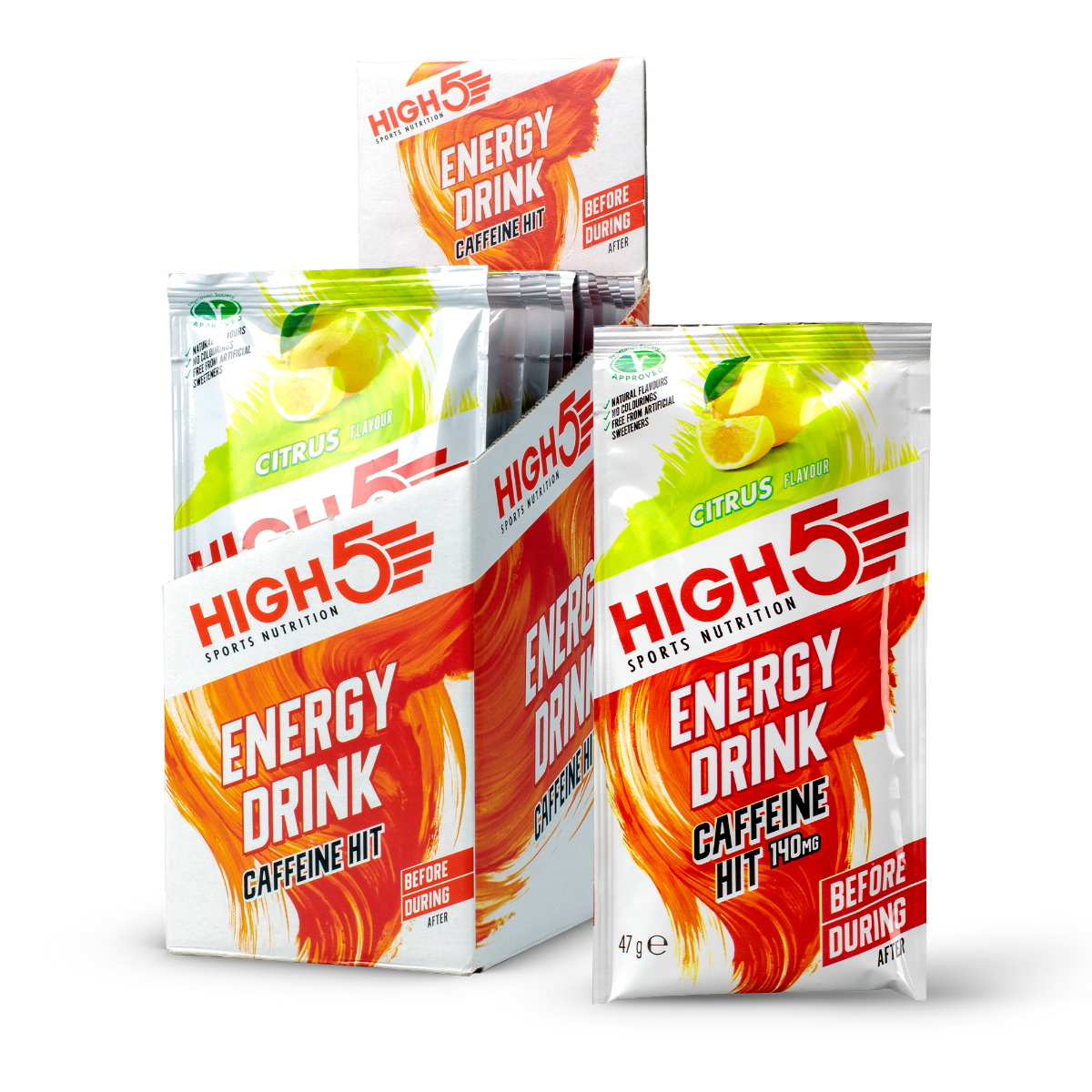 HIGH5 Napój energetyczny Caffeine Hit o smaku cytrusowym 47g