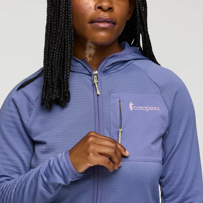 Bluza Damska Otero Fleece Full-Zip Hooded Jacket, Blue Smoke