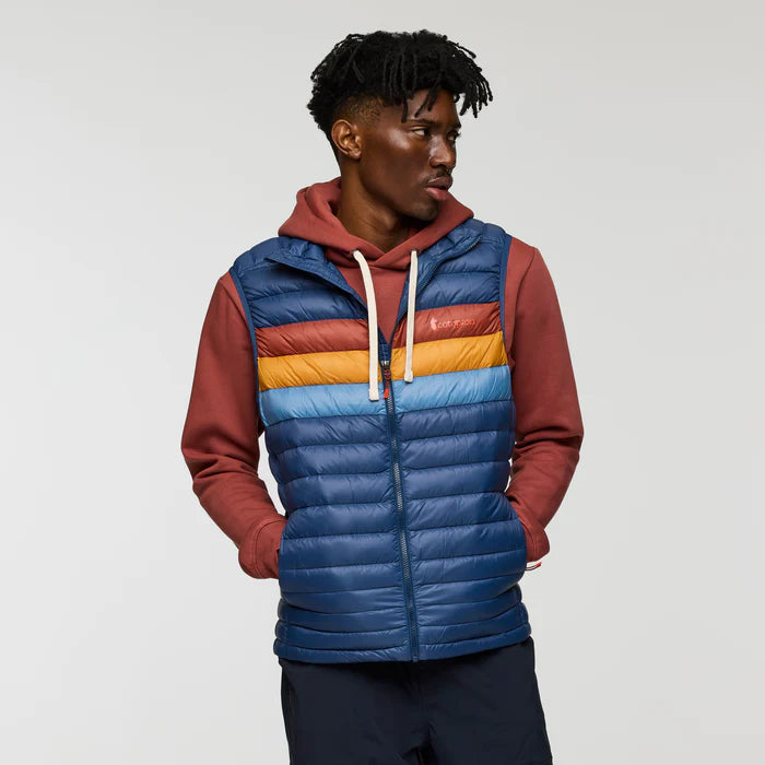 Kamizelka męska Puchowa Fuego Down Vest, Deep Sea Stripes