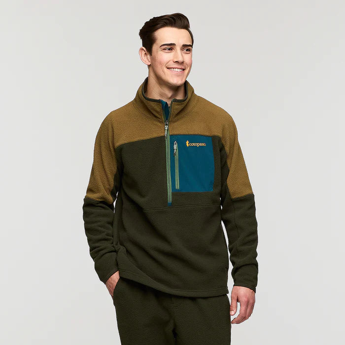 Polar Męski Abrazo Fleece Half-Zip Jacket, Live Oak and Woods