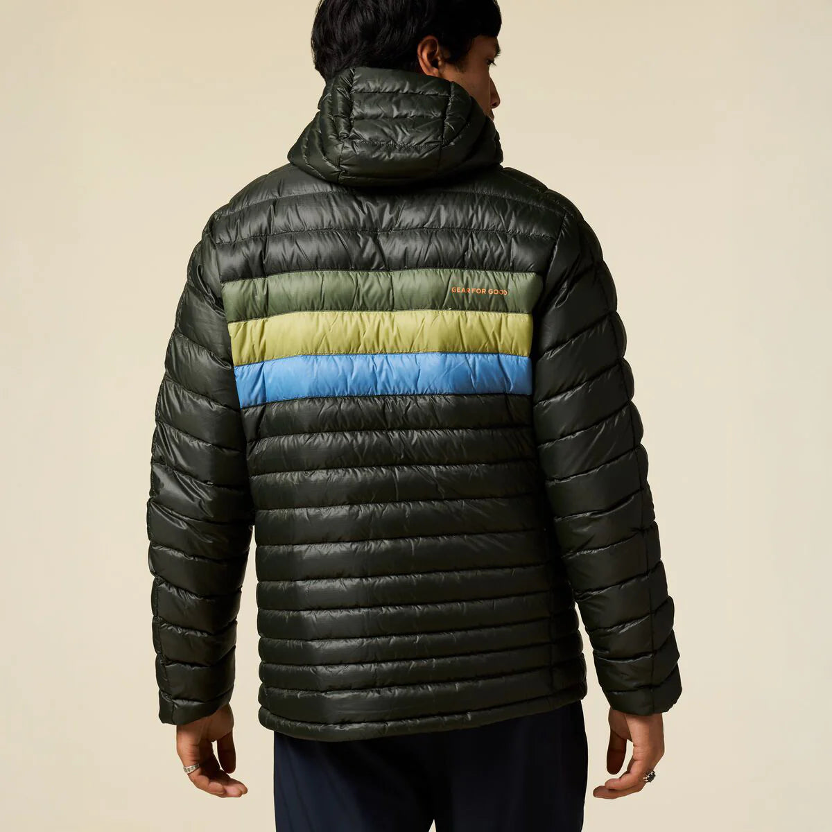 Kurtka Męska Fuego Down Hooded Jacket, Woods Stripes