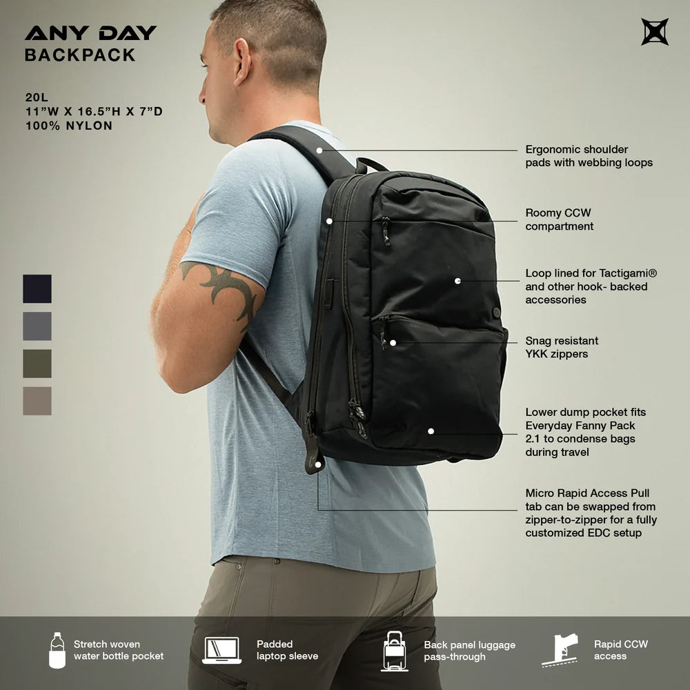 Vertx, plecak Any Day Backpack 20 l EDC,  czarny