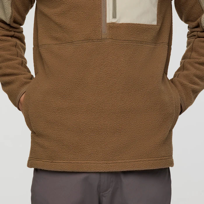 Polar Męski Abrazo Fleece Half-Zip Jacket, Stone and Dune
