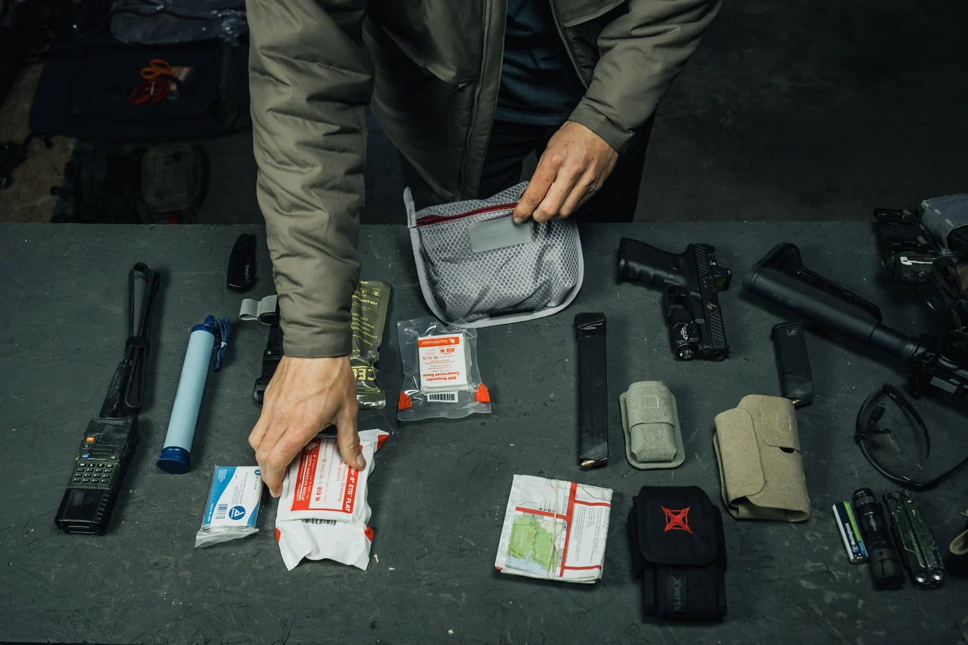 Vertx, kieszeń siatkowa Overflow Medium Mesh Pouches, szary
