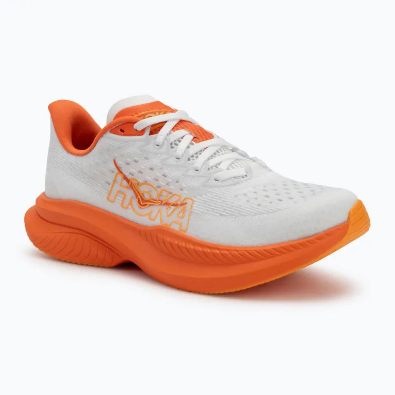 Hoka, Buty Męskie do biegania Mach 6 , biało - pomarańczowe