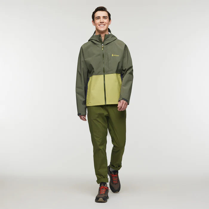 Kurtka Męska Przeciwdeszczowa Cielo Rain Jacket, Fatigue and Lemongrass