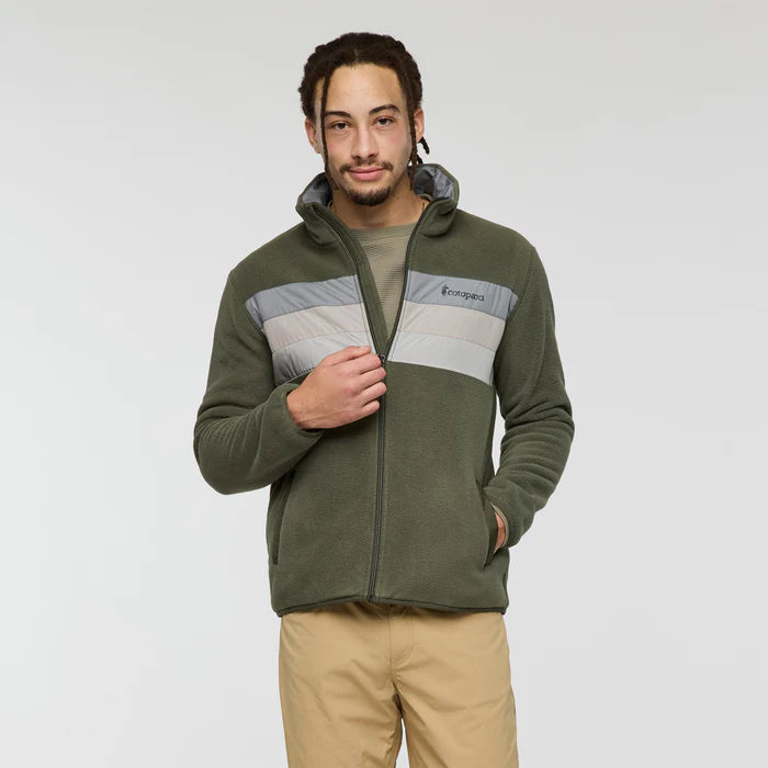 Męski Polar Teca Fleece Full-Zip Jacket,  Canteen