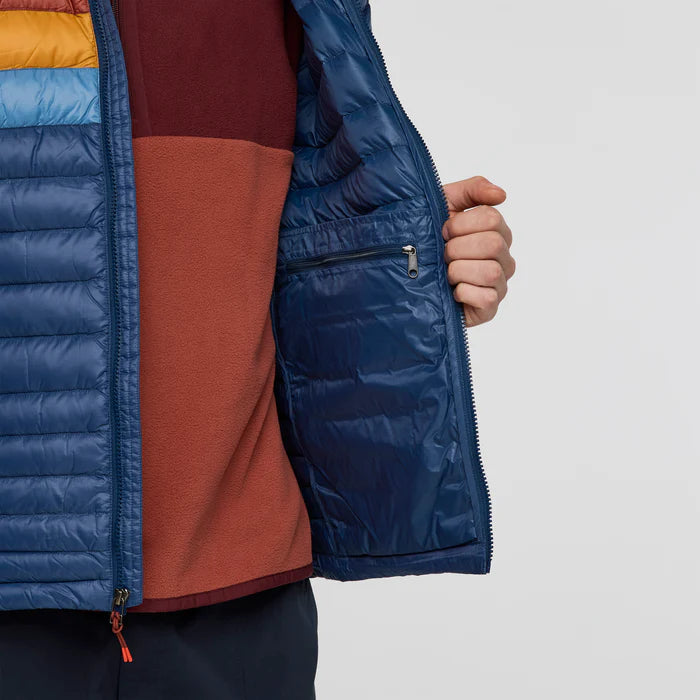 Kurtka Męska Fuego Down Hooded Jacket, Deep Sea Stripes