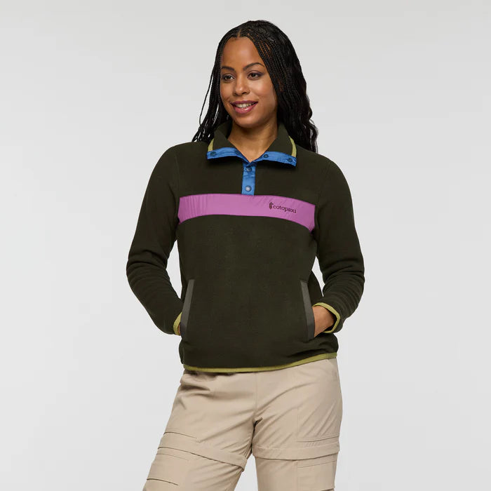 Damski Polar Teca Fleece Pullover,  Deep Dark Woods