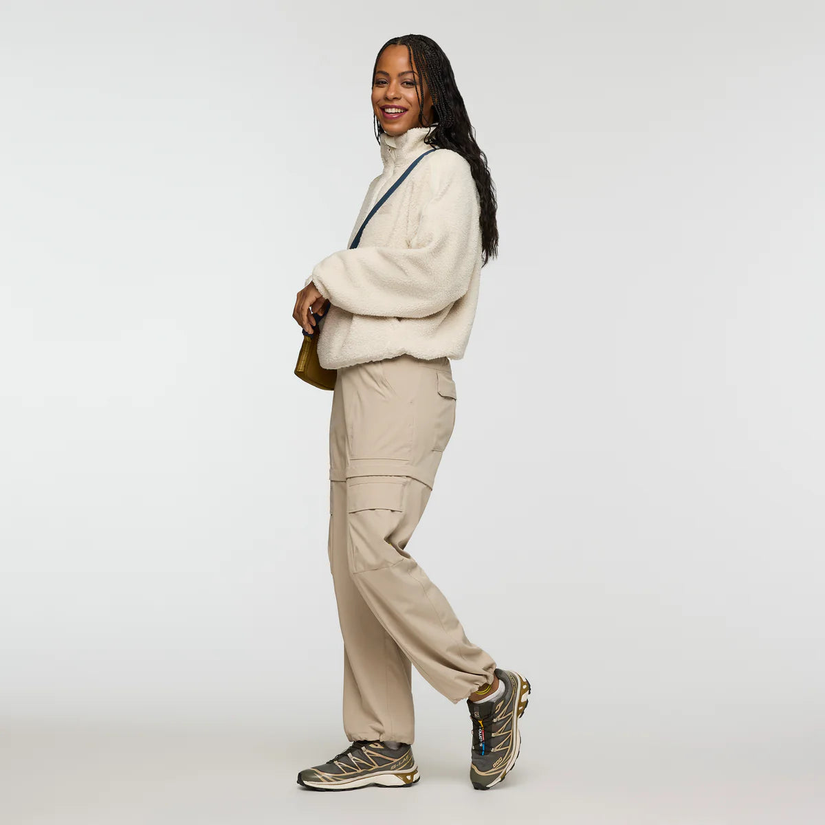 Polar Damski Bacano Fleece Pullover, Cream and Bone