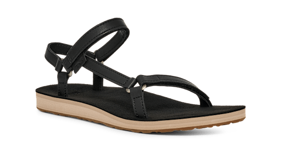 Teva, Sandały Damskie Original Universal Slim Leather, czarne