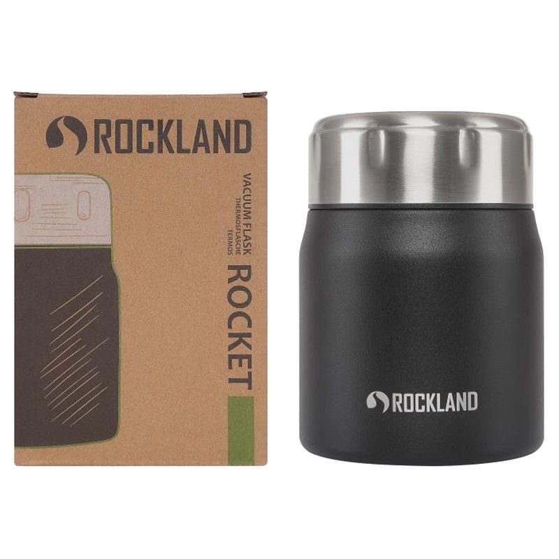 Rockland Termos obiadowy ROCKET Czarny 500 ml (spork w zakrętce + miseczka)