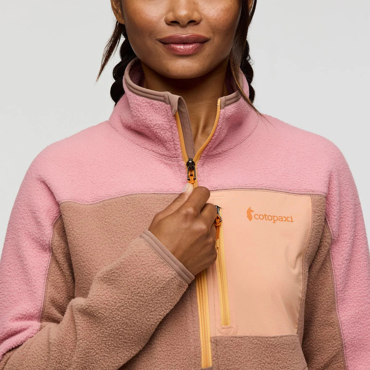 Polar Damski Abrazo Fleece Half-Zip Jacket, Rose And Reishi