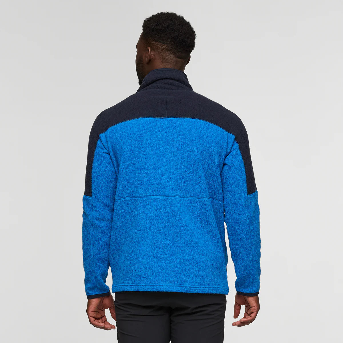 Polar Męski Abrazo Fleece Half-Zip Jacket, Carbon and Atlantic