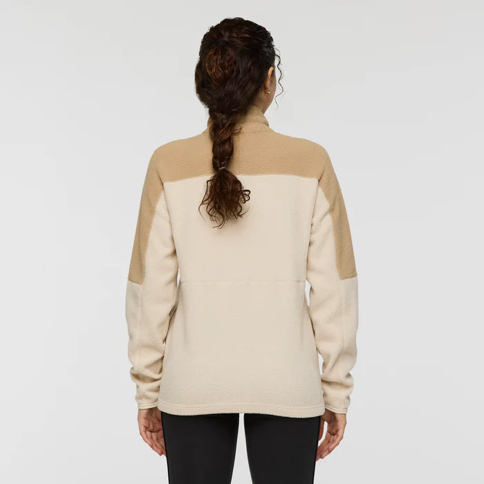 Polar Damski Abrazo Fleece Full-Zip Jacket,  Khaki and Cream