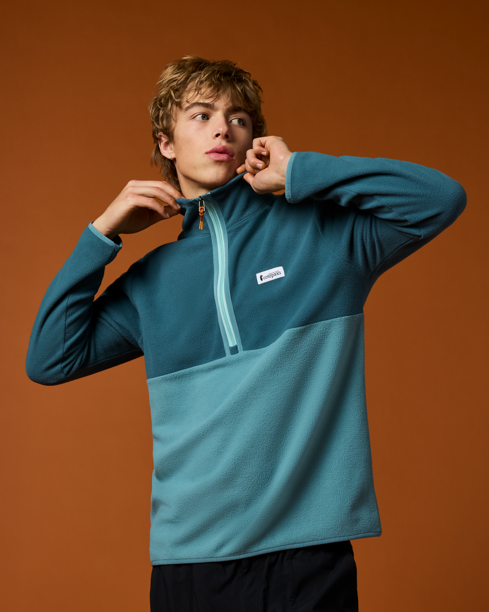 Polar Męski Amado Fleece Pullover, Ocean and Everglade