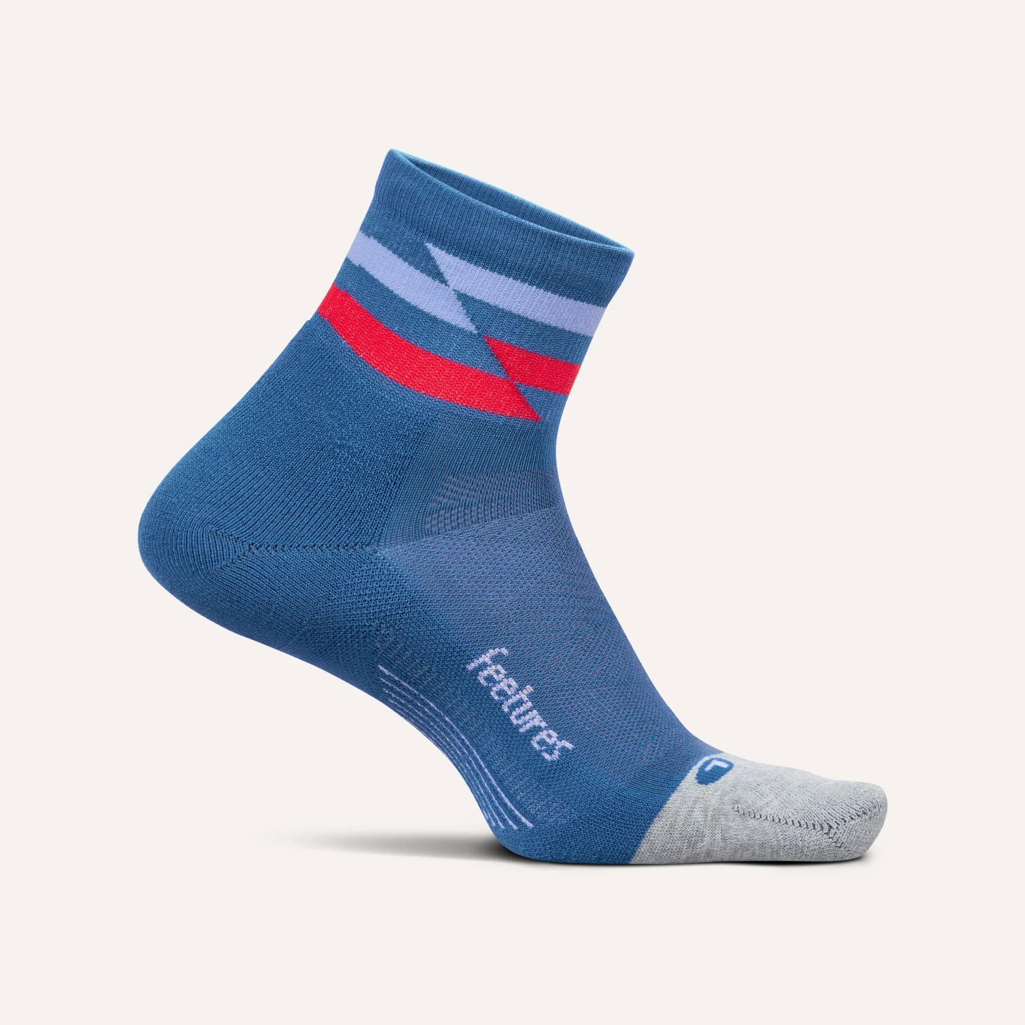 Feetures Skarpety Elite Light Cushion Quarter, Blue Track