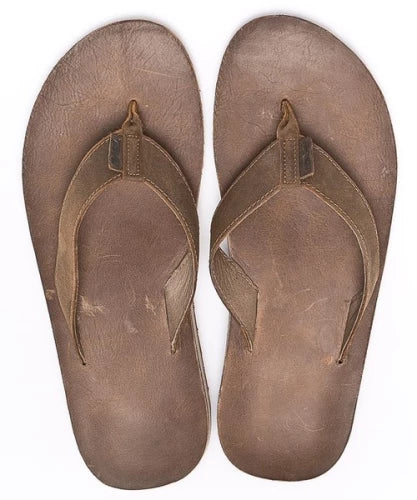 Teva, Męskie Klapki Classic Flip Premium Leather, brązowe