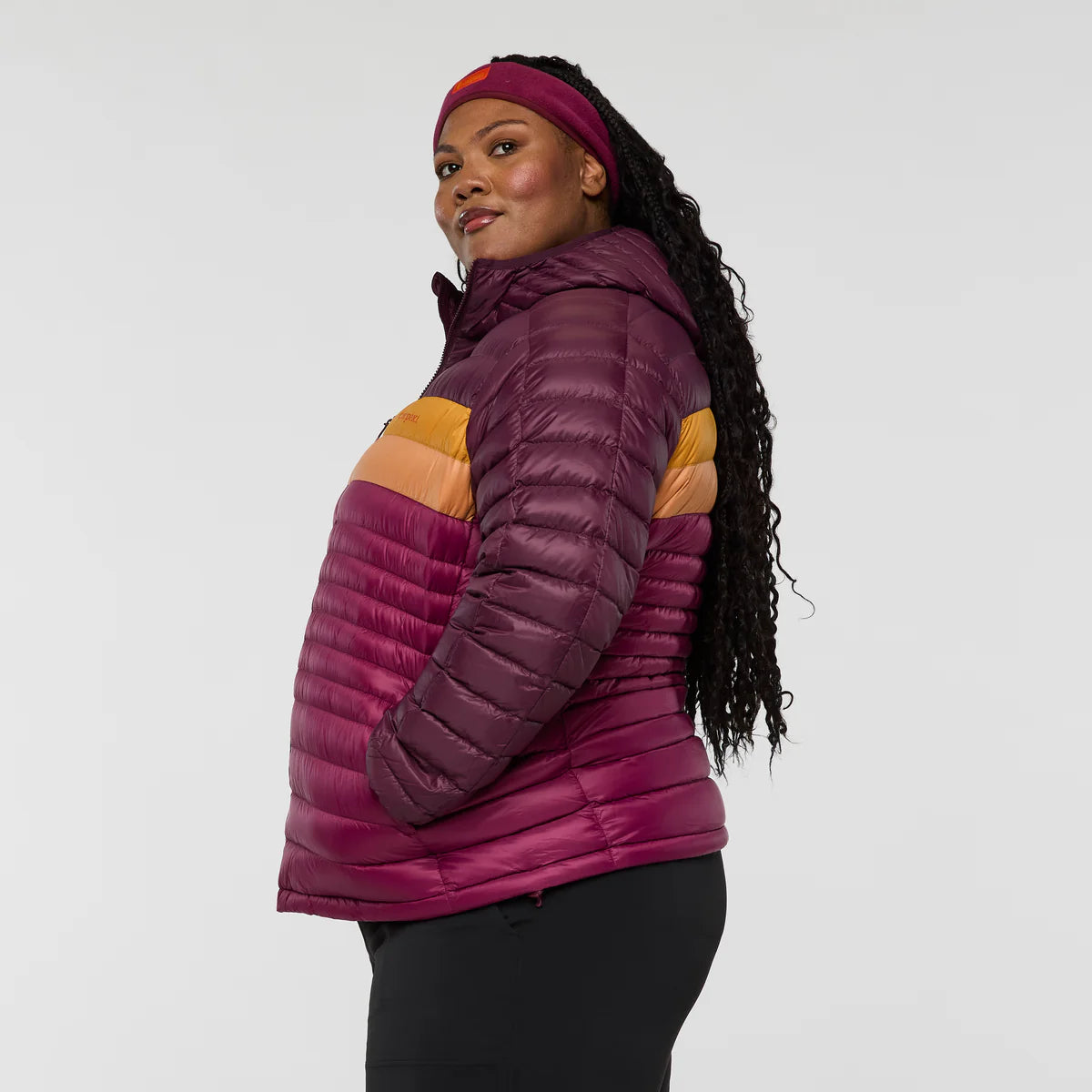 Kurtka Damska Fuego Down Hooded Jacket, Blackberry and Jam
