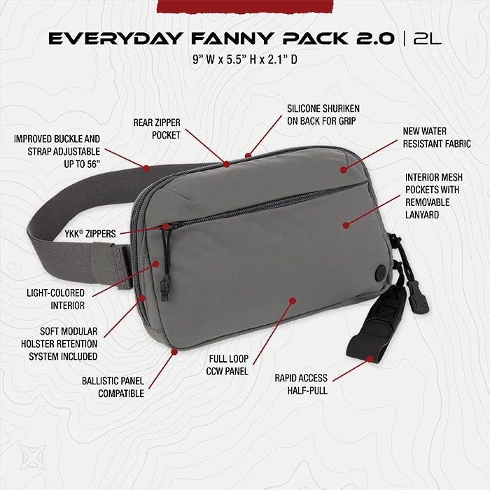 Vertx, Saszetka EDC Everyday Fanny Pack 2.0 2L, szary