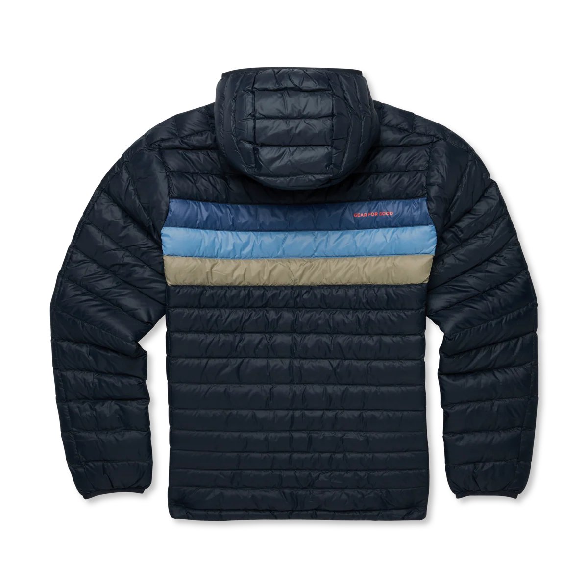 Kurtka Męska Fuego Down Hooded Jacket, Carbon Stripes