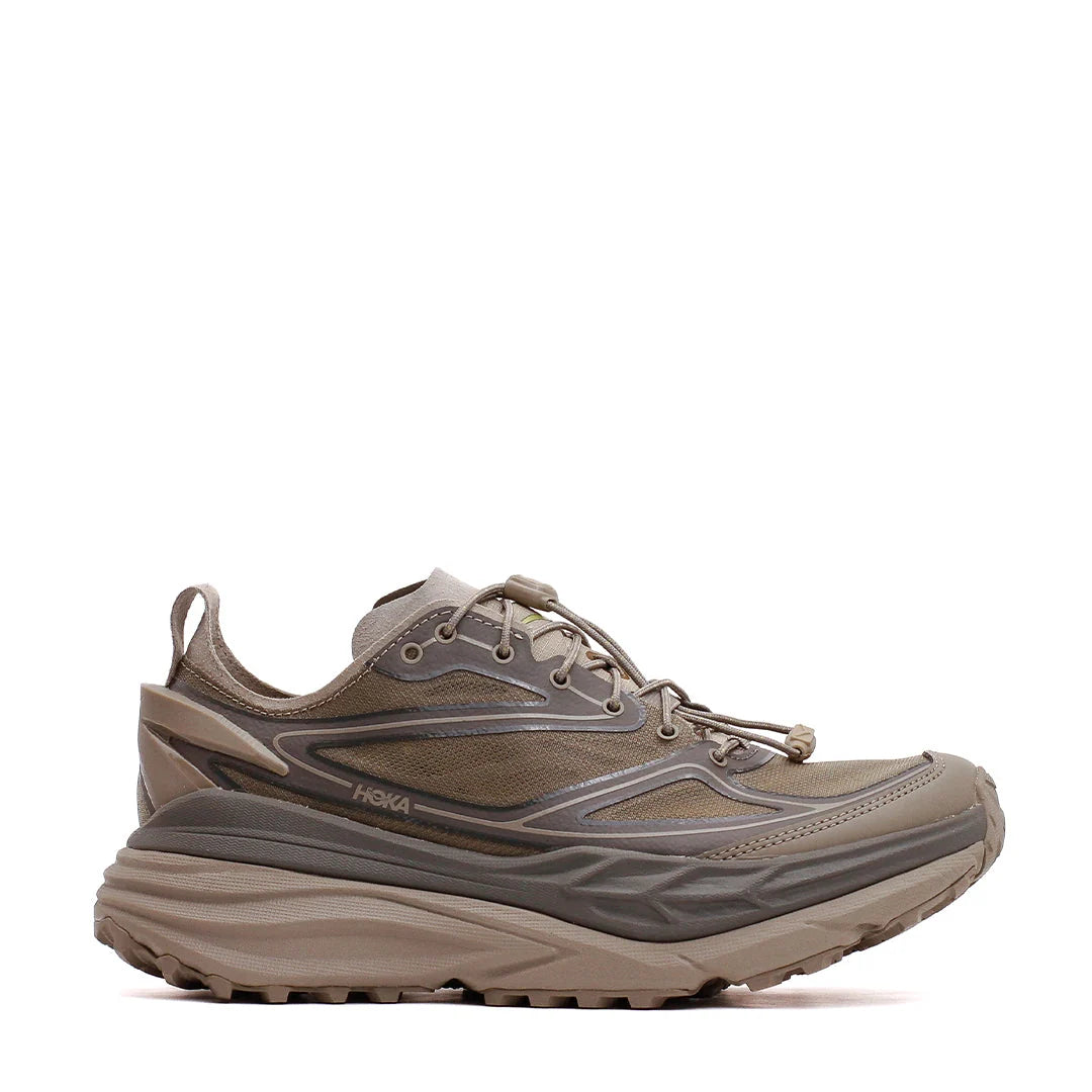 Hoka, Sneakersy Stinson One7, brązowe