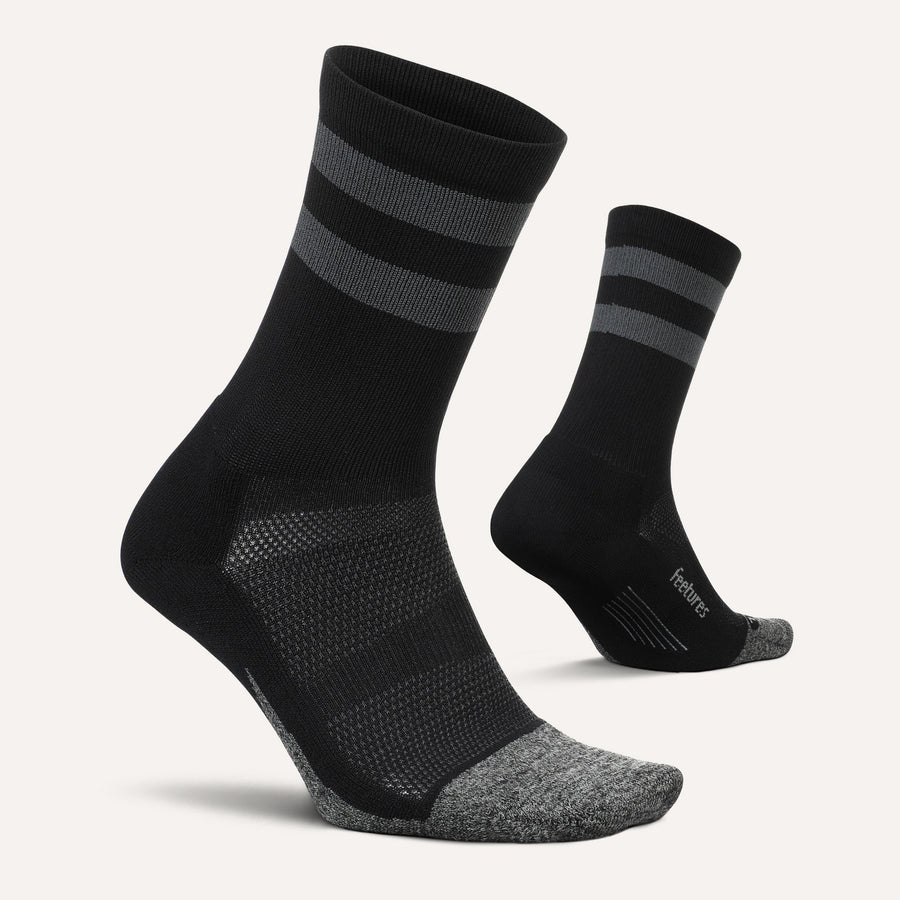 Feetures Skarpety Elite Light Cushion Mini Crew, Black High Top Stripe