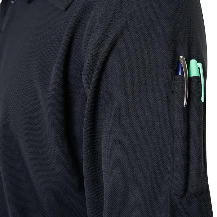 Vertx, Męska koszulka polo HeatShield (F.K.A. Coldblack®) Longsleeve, zielony