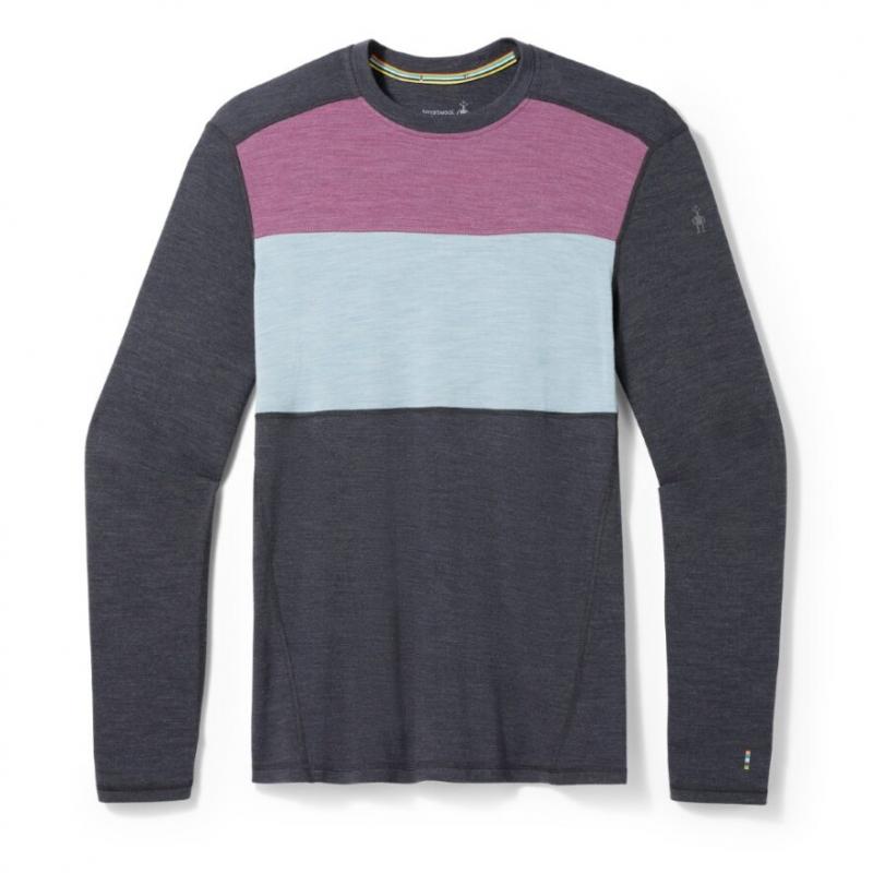 Bluzka Męska z długim rękawem Smartwool M'S Classic Thermal Merino Base Layer Colorblock Crew Boxed, M36, XXL