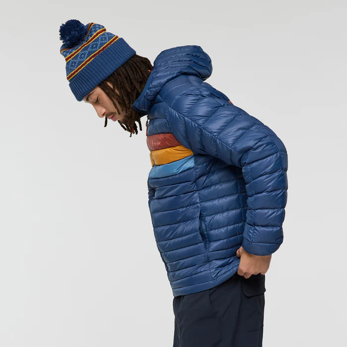 Kurtka Męska Fuego Down Hooded Jacket, Deep Sea Stripes