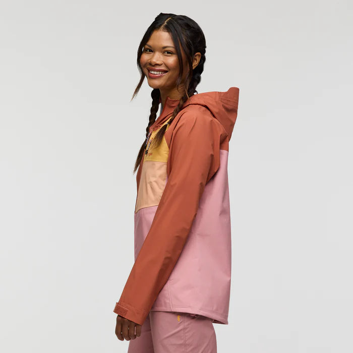 Kurtka Damska Impermeo 3L Hooded Shell Jacket, Faded Brick And Rose