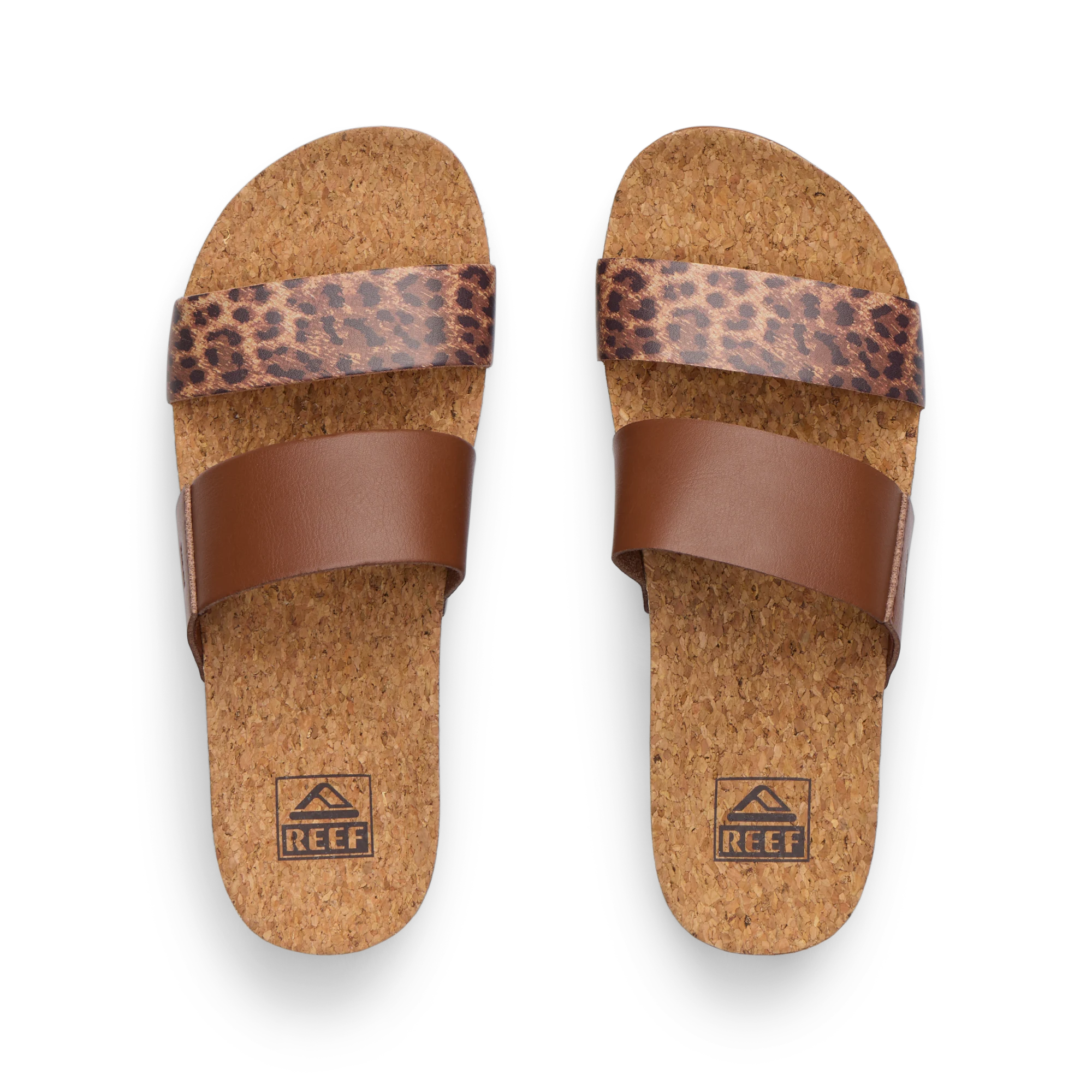Klapki Damskie Cushion Vista HI, Brown/Leopard