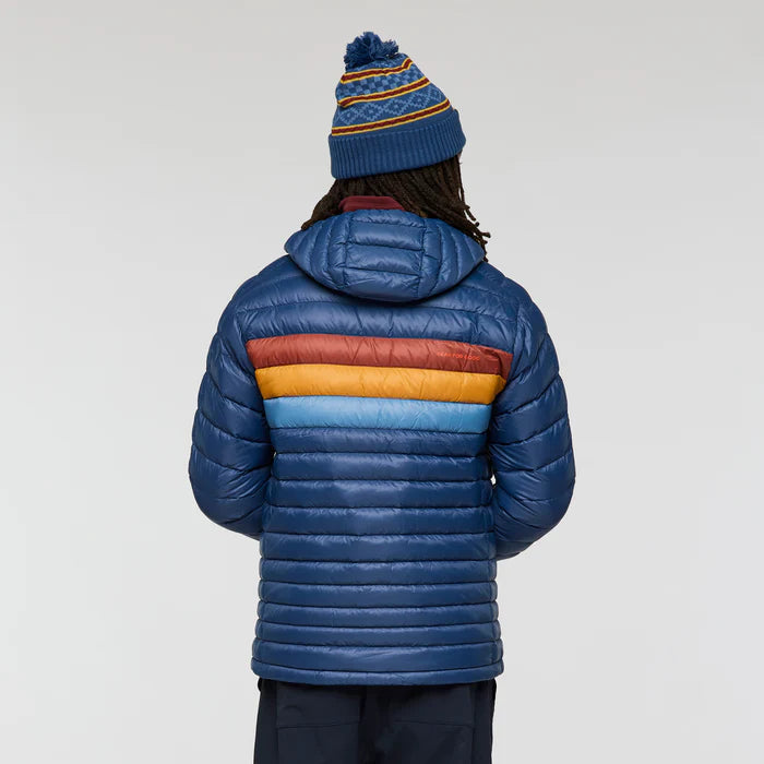 Kurtka Męska Fuego Down Hooded Jacket, Deep Sea Stripes