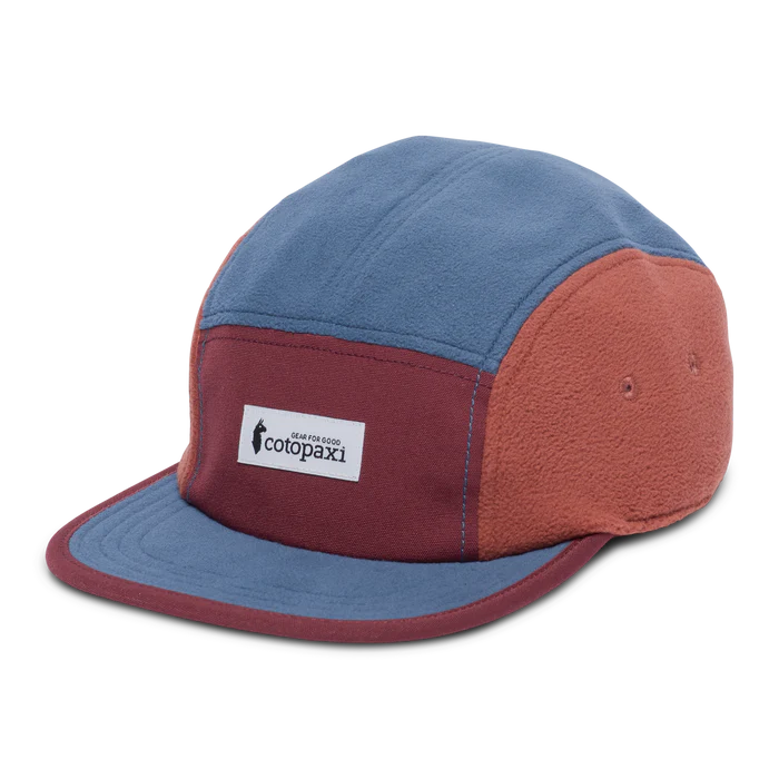 Czapka z Daszkiem  Fleece 5-Panel Hat,  Mulberry and Deep Sea