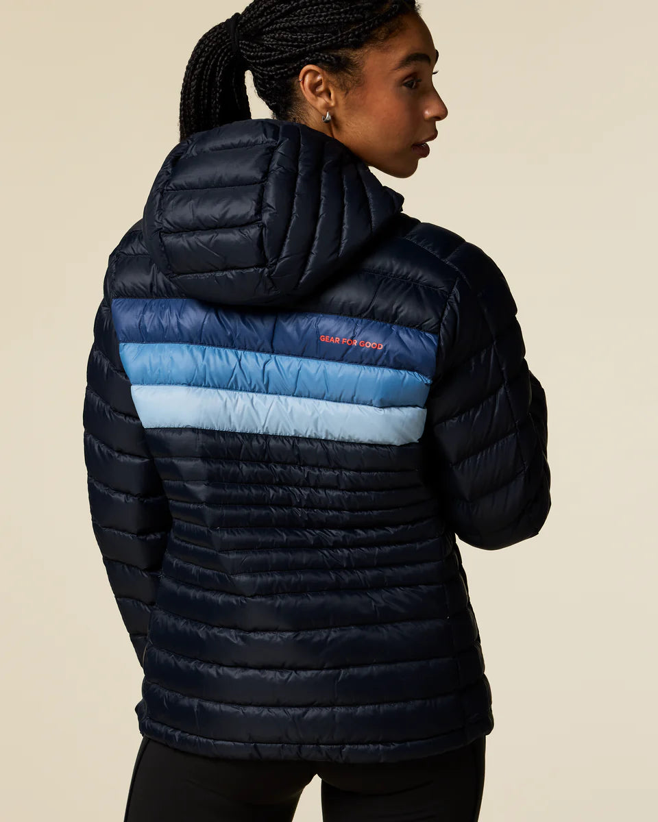 Kurtka Damska Fuego Down Hooded Jacket, Carbon Stripes