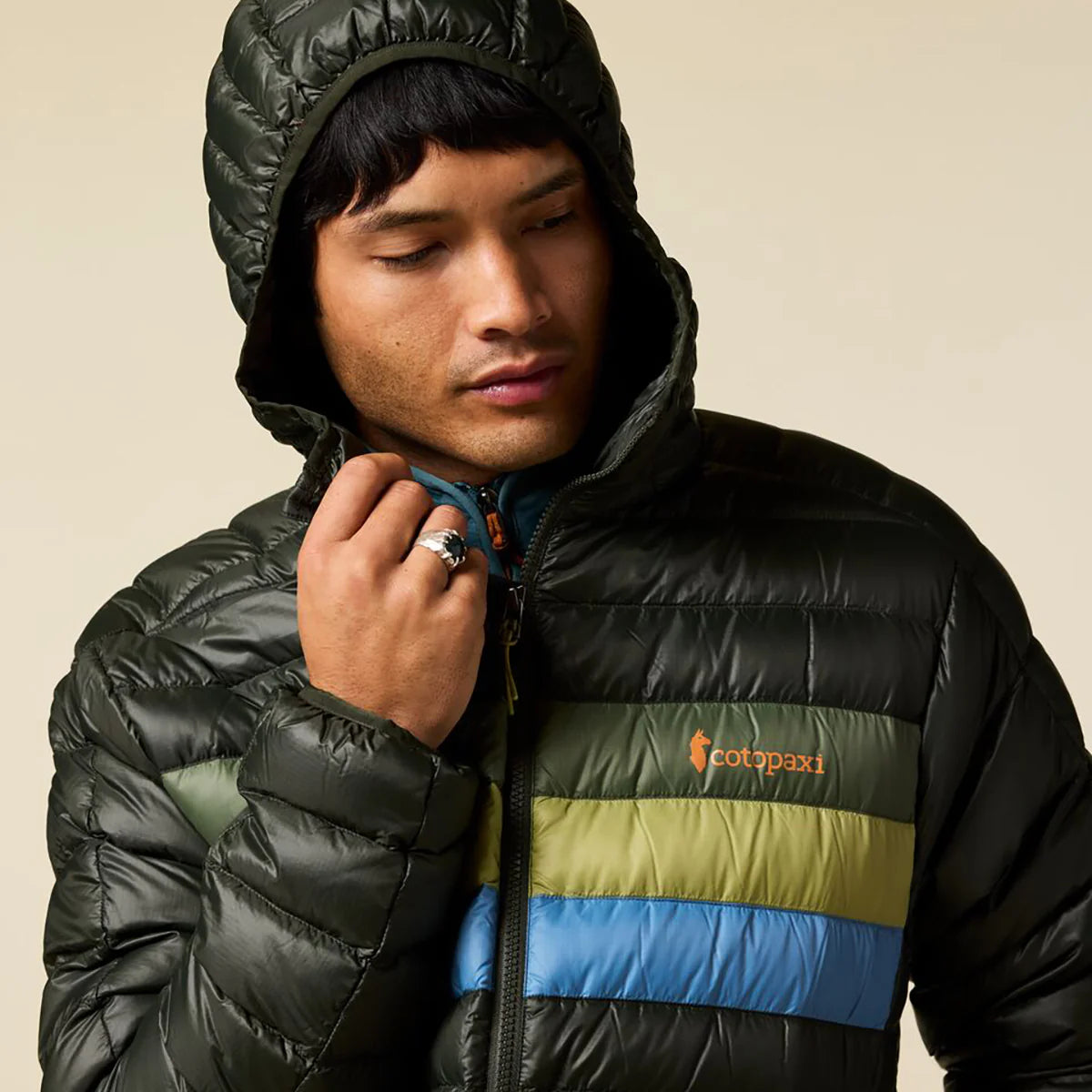 Kurtka Męska Fuego Down Hooded Jacket, Woods Stripes