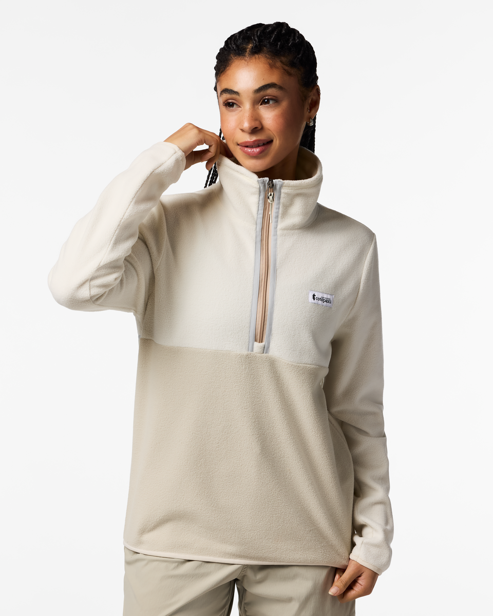 Polar Damski Amado Fleece Pullover, Chalk and Mineral