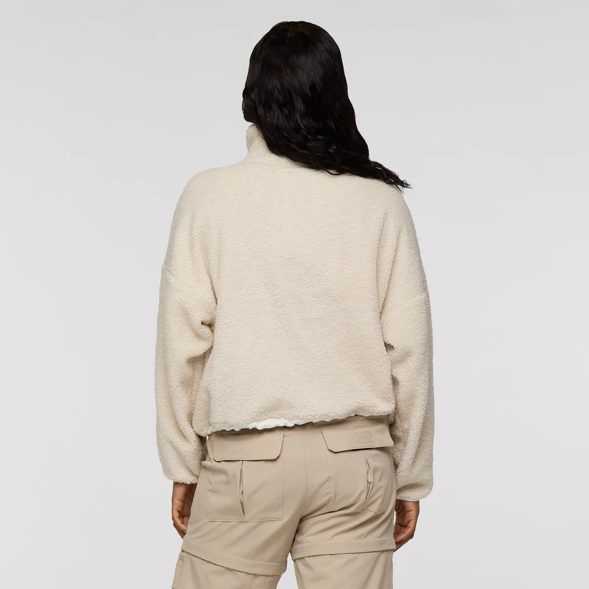 Polar Damski Bacano Fleece Pullover, Cream and Bone