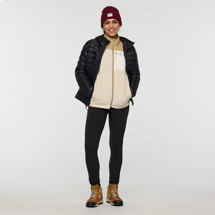 Polar Damski Abrazo Fleece Full-Zip Jacket,  Khaki and Cream