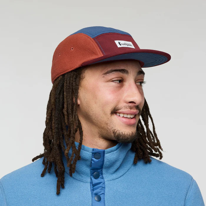 Czapka z Daszkiem  Fleece 5-Panel Hat,  Mulberry and Deep Sea