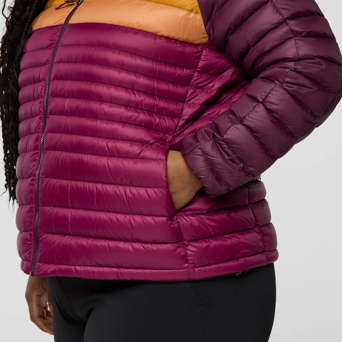 Kurtka Damska Fuego Down Hooded Jacket, Blackberry and Jam