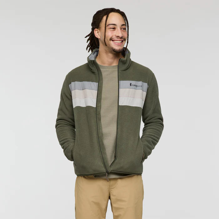 Męski Polar Teca Fleece Full-Zip Jacket,  Canteen