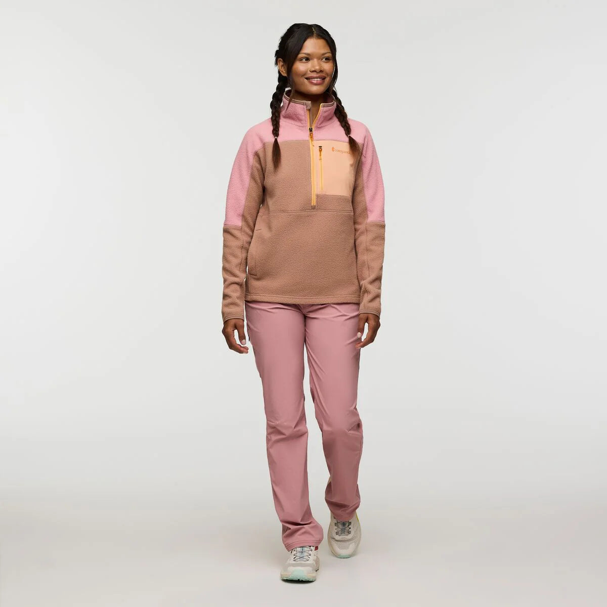 Polar Damski Abrazo Fleece Half-Zip Jacket, Rose And Reishi
