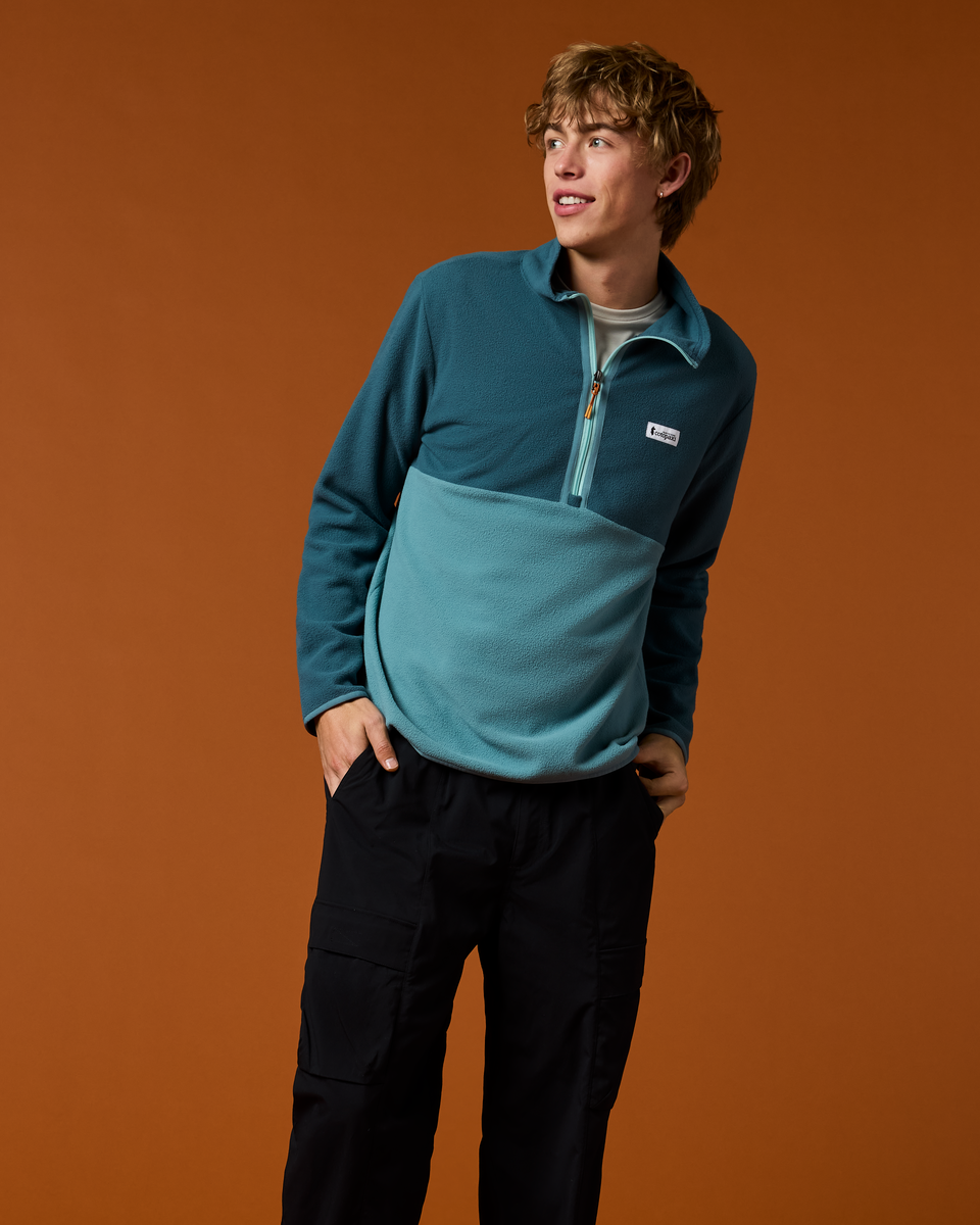 Polar Męski Amado Fleece Pullover, Ocean and Everglade