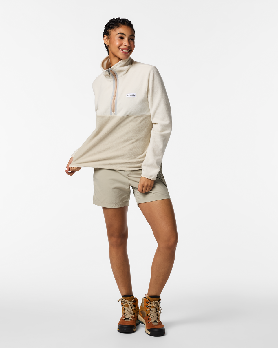 Polar Damski Amado Fleece Pullover, Chalk and Mineral