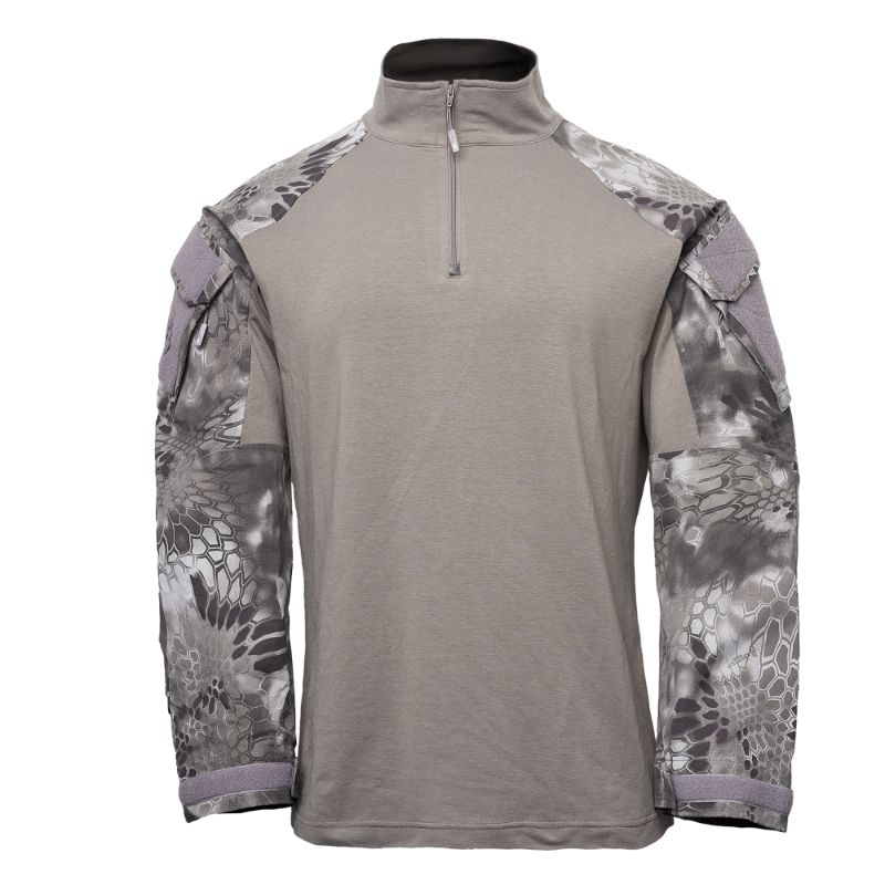 Kryptek Koszulka bojowa Kryptek Tactical III Zip LS - moro szare
