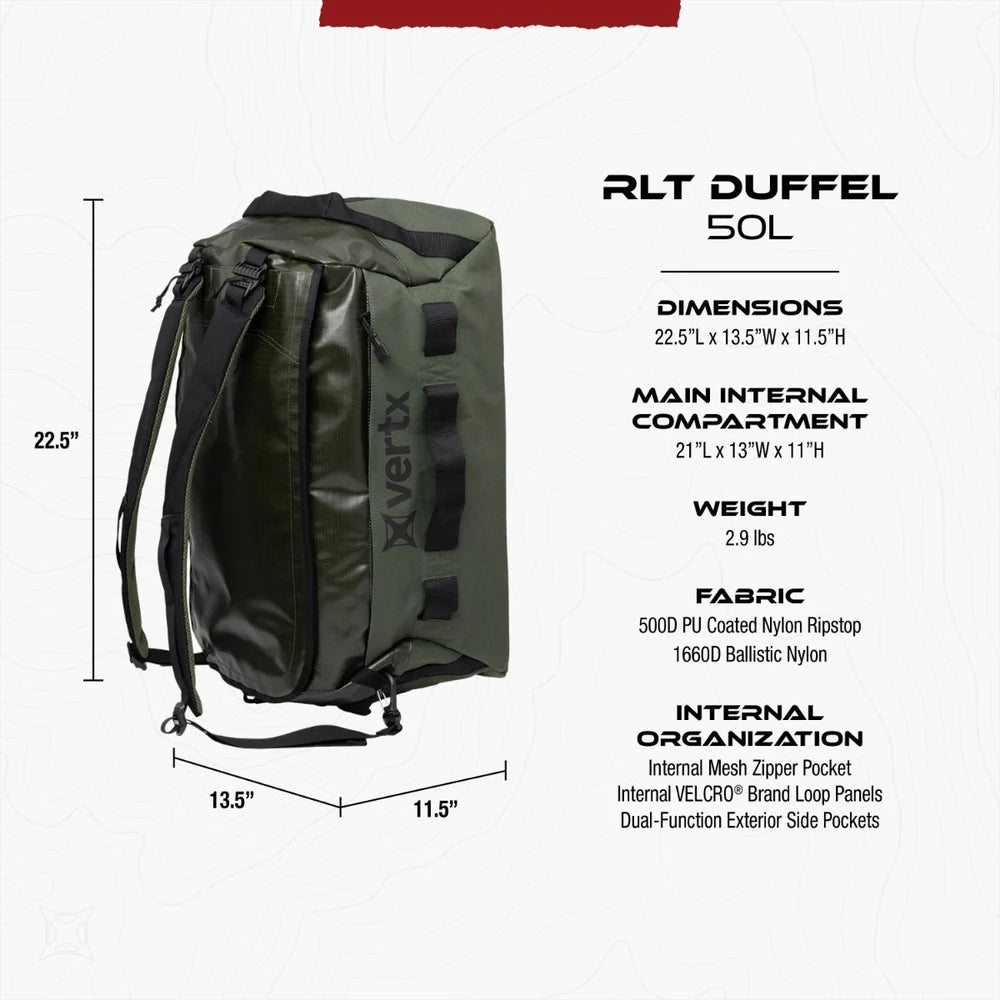 Vertx, torba transportowa RTL Duffel 50L,  zielony